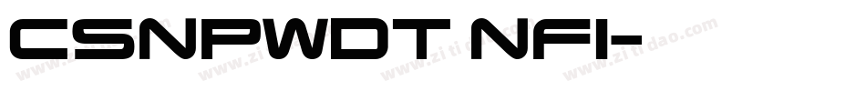 CSNPWDT NFI字体转换